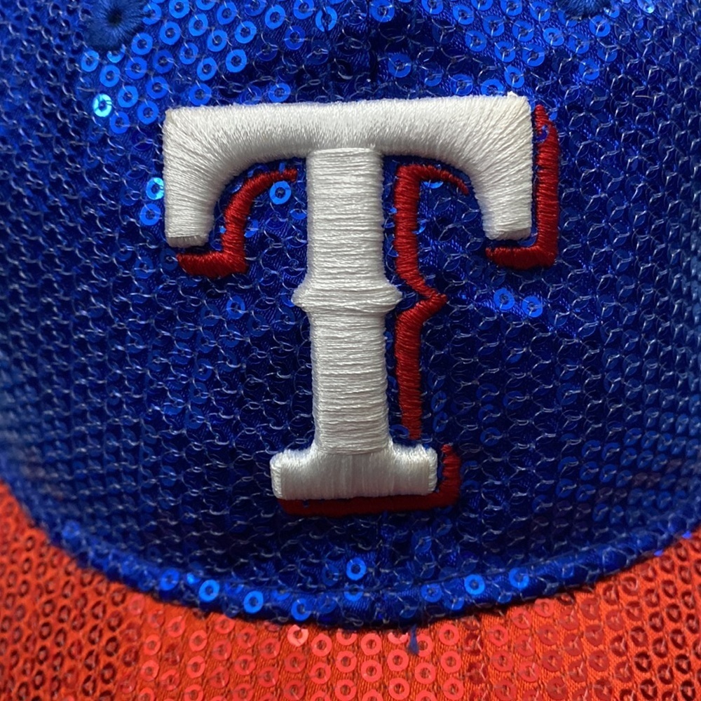 Texas Rangers Victoria’s Secret PINK Sequin Sequence Bling Sparkle Baseball Cap - Picture 5 of 13